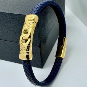 1000419818-1-e1753752014496 Bracelets 100% Cuir Or Plaqué (Bleu)