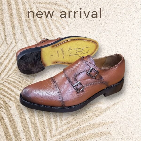 IMG-20250810-WA0031 Elegant Soulier Double Boucles Marron