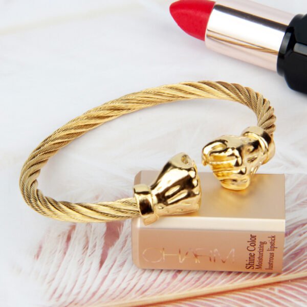 Bracelet Manchette Ouvert en Or Plaqué