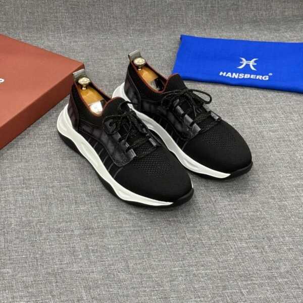 Sneakers Hansberg de Luxe en Cuir et Maille