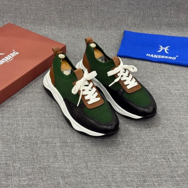 Sneakers Hansberg de Luxe en Cuir et Maille