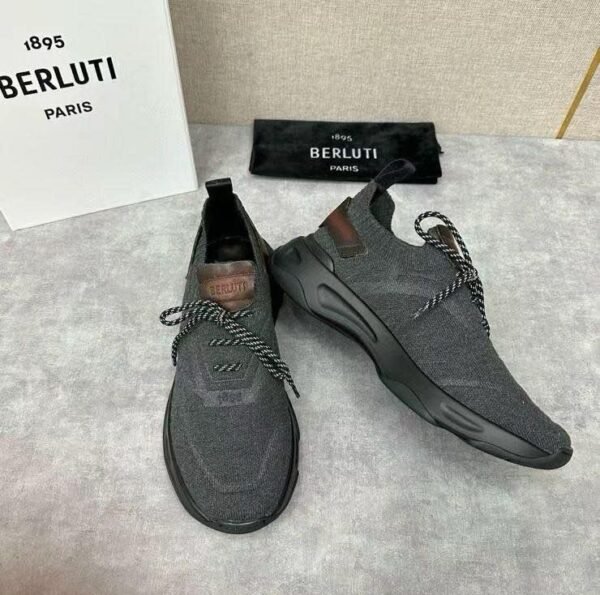 Berluti Shadow Basket Gris et Marron