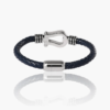 Bracelet horseshoe Navy cord