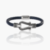 Bracelet horseshoe Navy cord