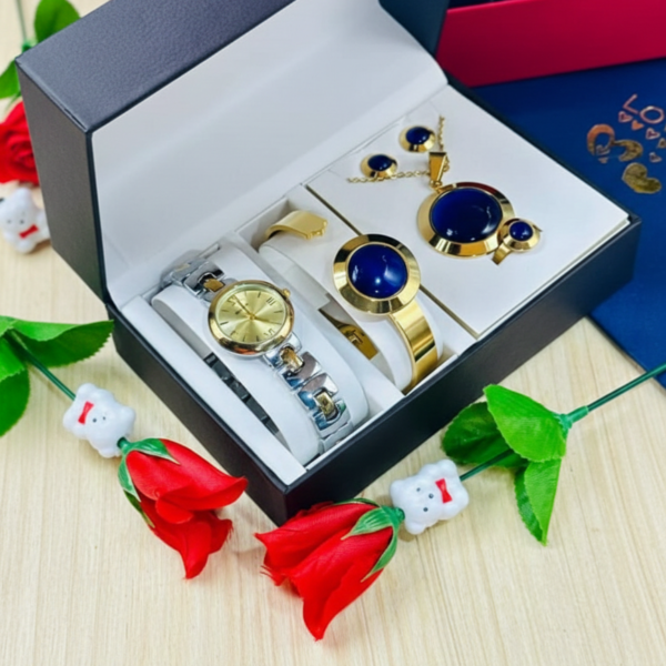 Coffret Complet Montre & Parure de Bijoux de Luxe